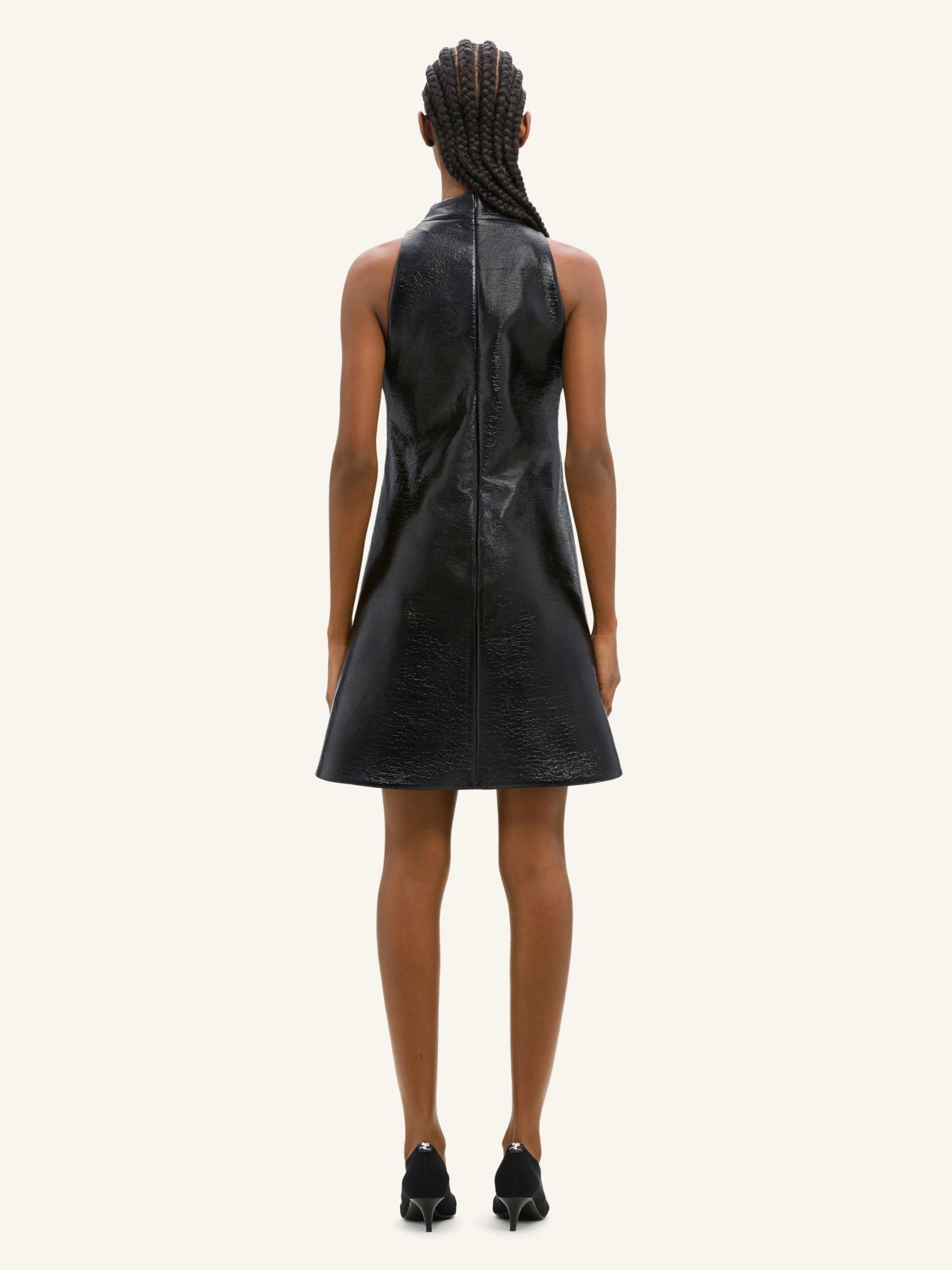 Courrèges Courreges 2 Pockets Vinyl A-line Dress Women In Black