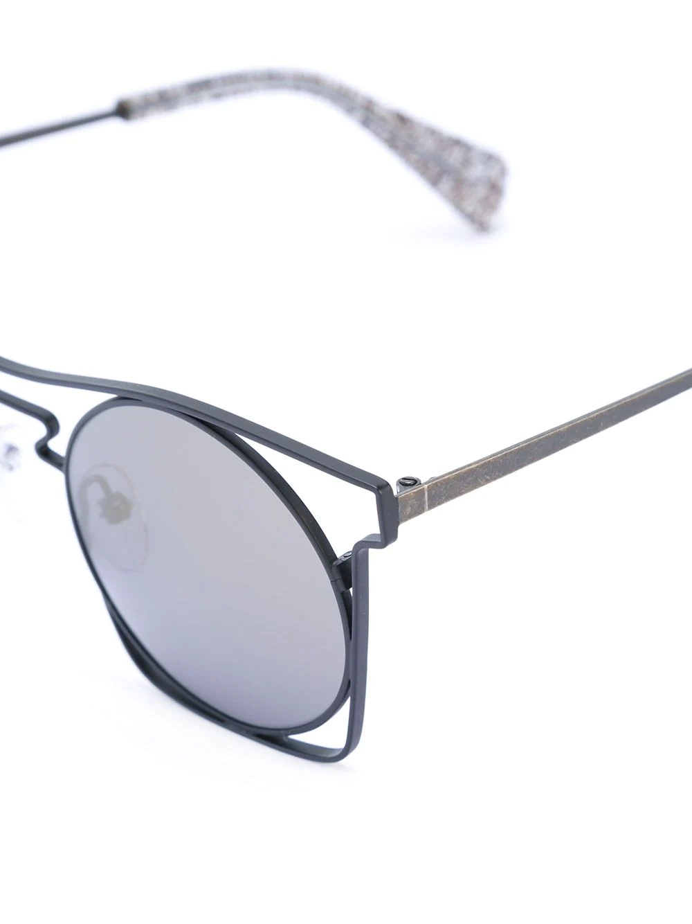 Yohji Yamamoto Square Frame Sunglasses In Gray
