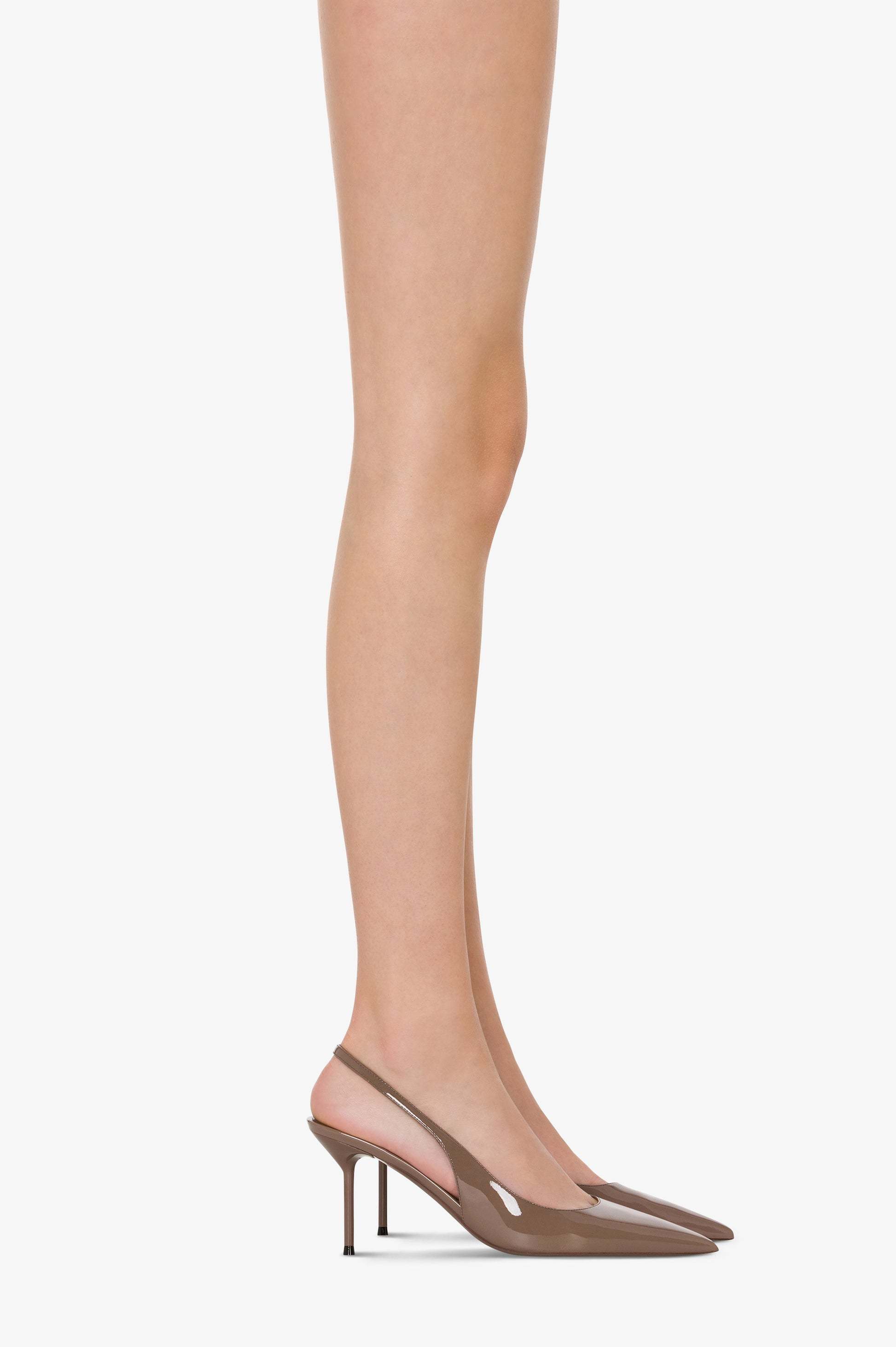 Paris Texas Lidia Patent-leather Slingback Pumps In Brown