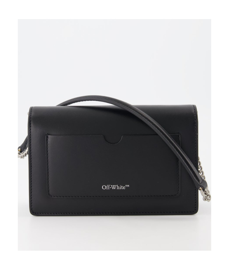 Off-white Arrows-motif Leather Cross-body Bag In Black