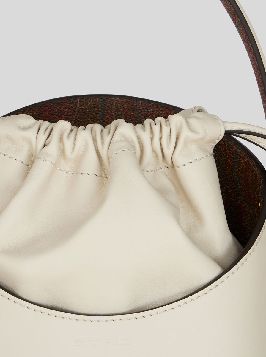Etro Mini Saturno Leather Shoulder Bag In Nude