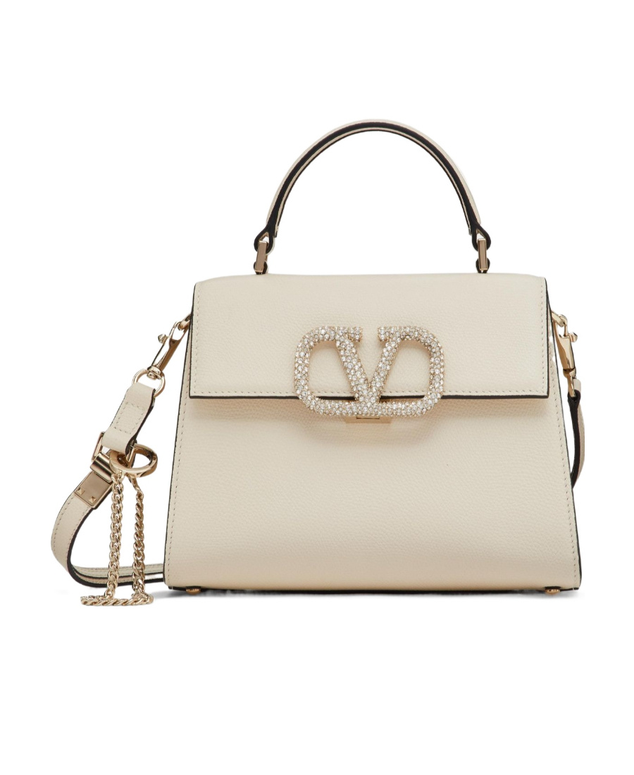 Valentino Logo-plaque Tote Bag In White