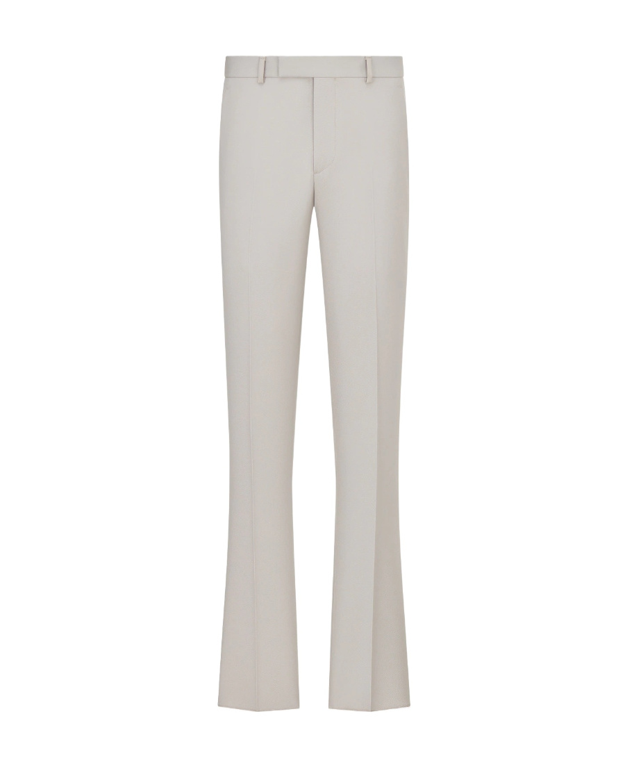 Dior Logo Wool Casual Pants In Gray