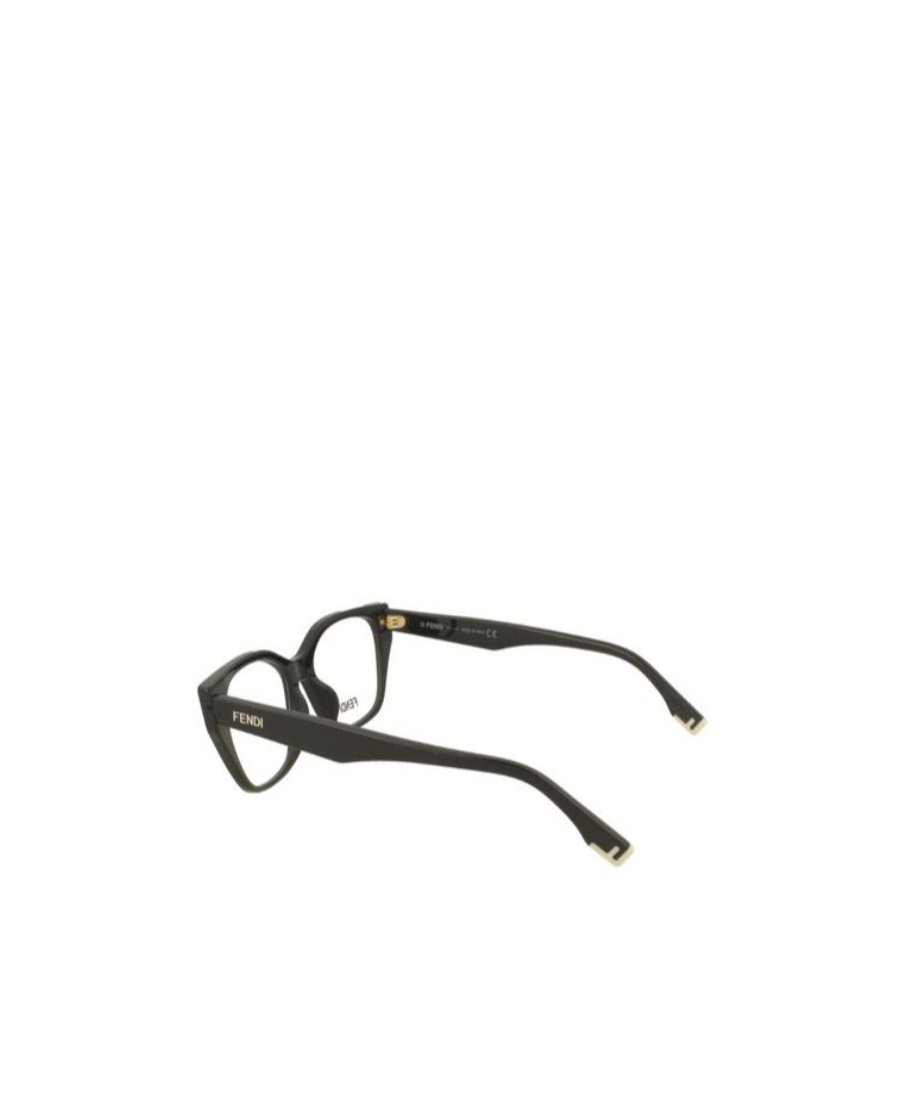 Fendi Logo-print Square-frame Glasses In Black