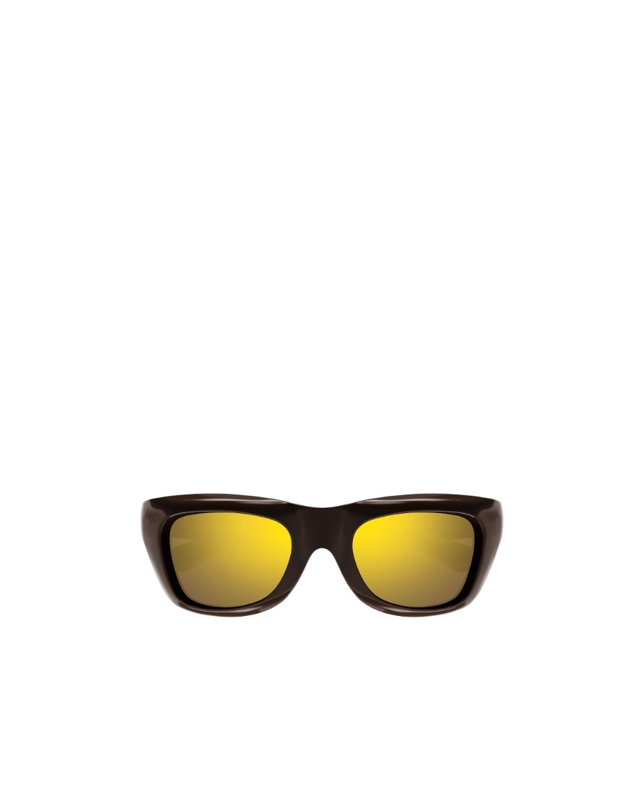 Bottega Veneta Two-tone Rectangle-frame Sunglasses In Multicolor