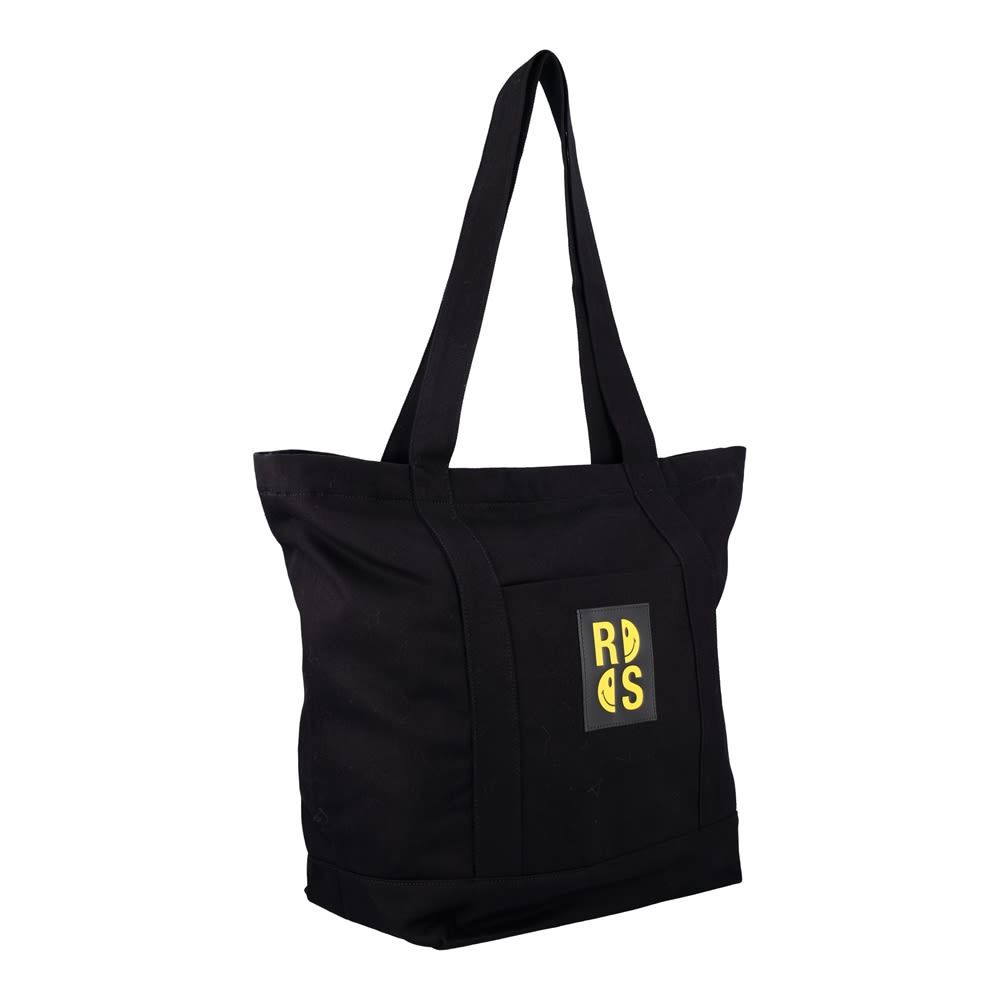 Raf Simons Logo-patch Detail Tote Bag In Black