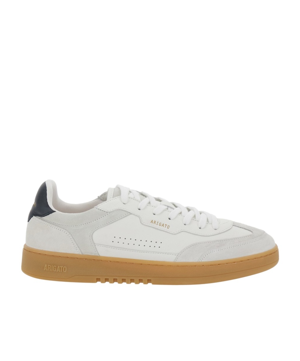 Axel Arigato White Leather And Suede Sneakers Dice T-toe With Recycled Materials In White
