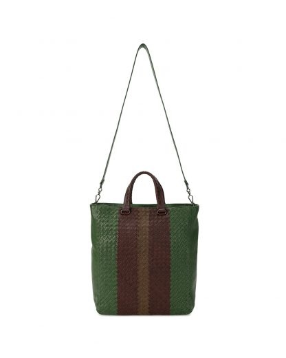 Bottega Veneta Logo Handbag In Green