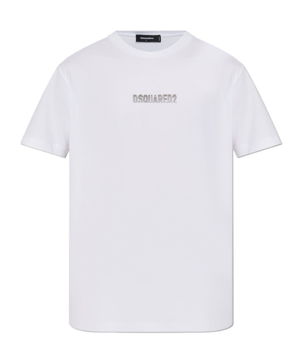 Dsquared2 'cool Fit Tee' White T-shirt With Logo Print On The Front In White