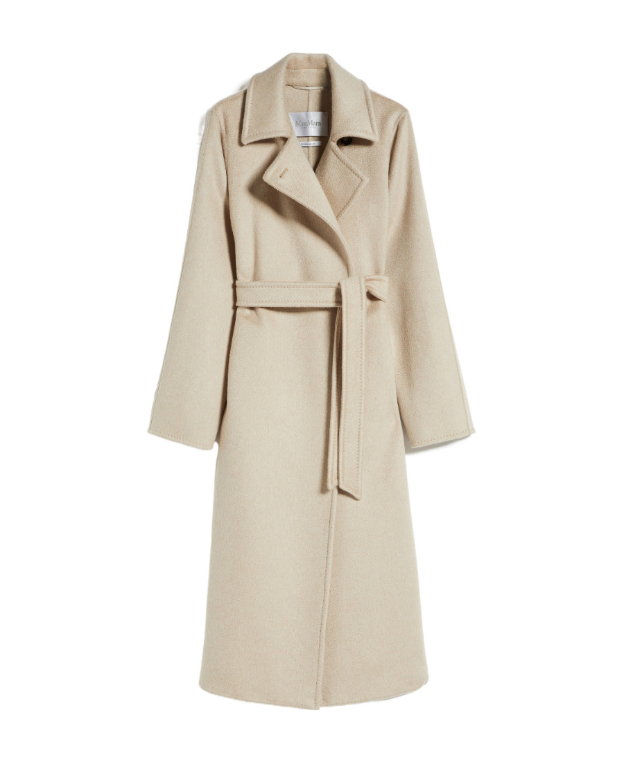 Max Mara Manuela Faux Double-breasted Cashmere Coat In Nude