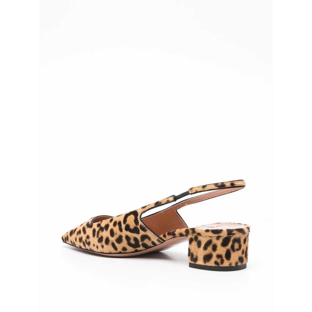 Aquazzura Ginza 35 Leopard-print Calf Hair Slingback Pumps In Multi