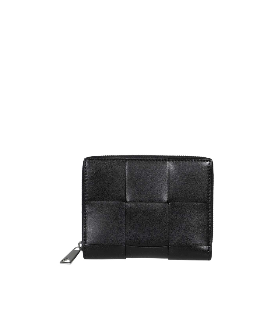 Bottega Veneta Zip Around Wallet In Black