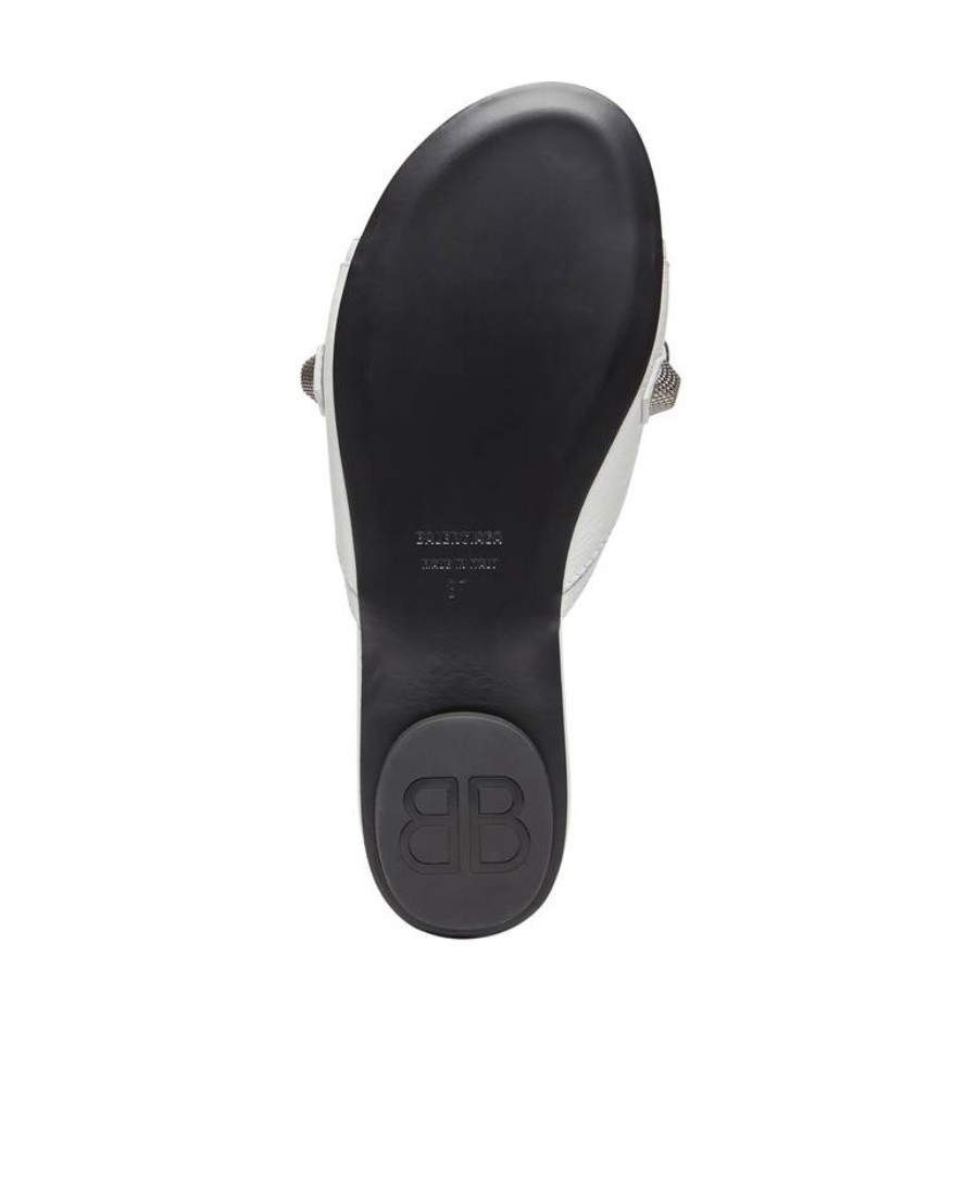 BALENCIAGA WOMEN'S CAGOLE SANDAL IN WHITE