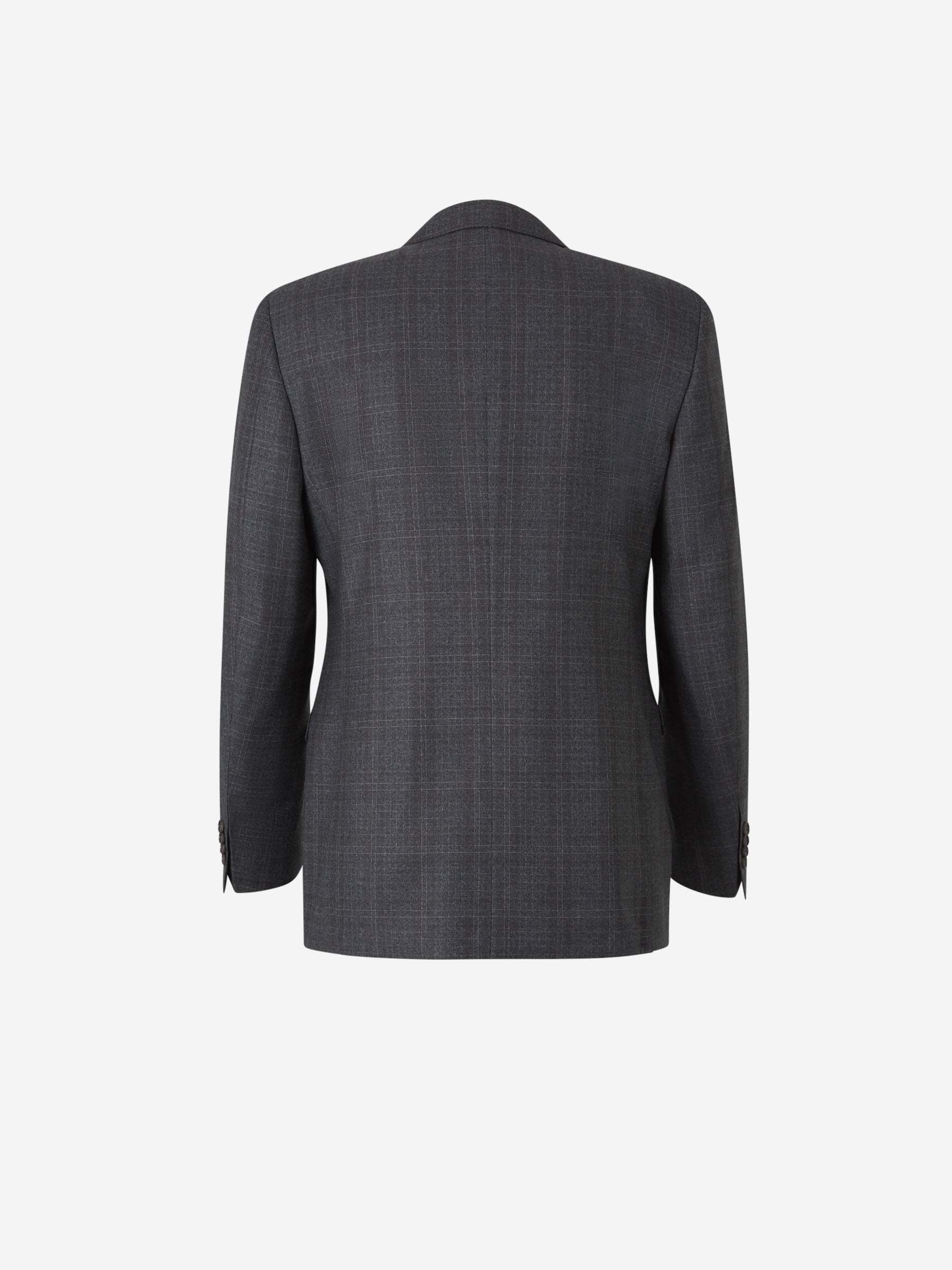 Canali Prince Of Wales Motif Suit In Black