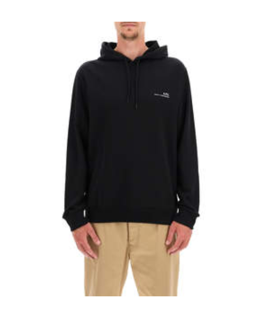 Apc A.p.c. Hoodie Standard Rue Madame Gots In Black