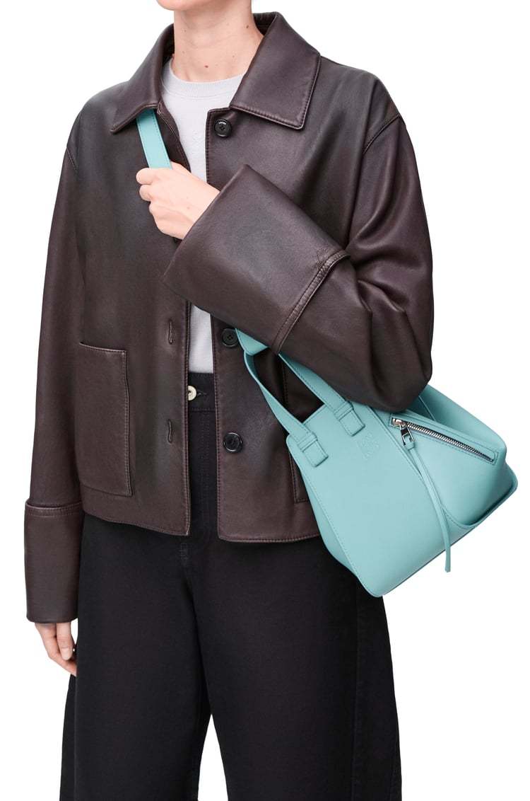 Loewe Compact Hammock Bag In Classic Calfskin In Blue