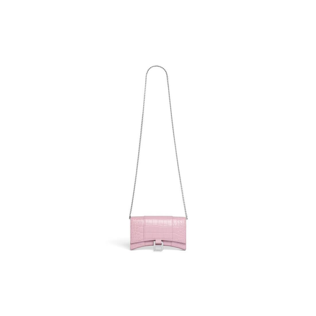 Balenciaga Hourglass Wallet-on-chain In Pink