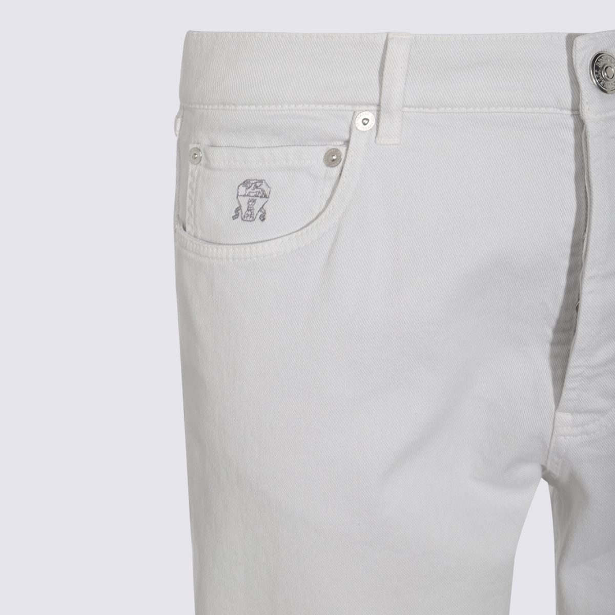 Brunello Cucinelli Jeans With Belt Loops In Gray