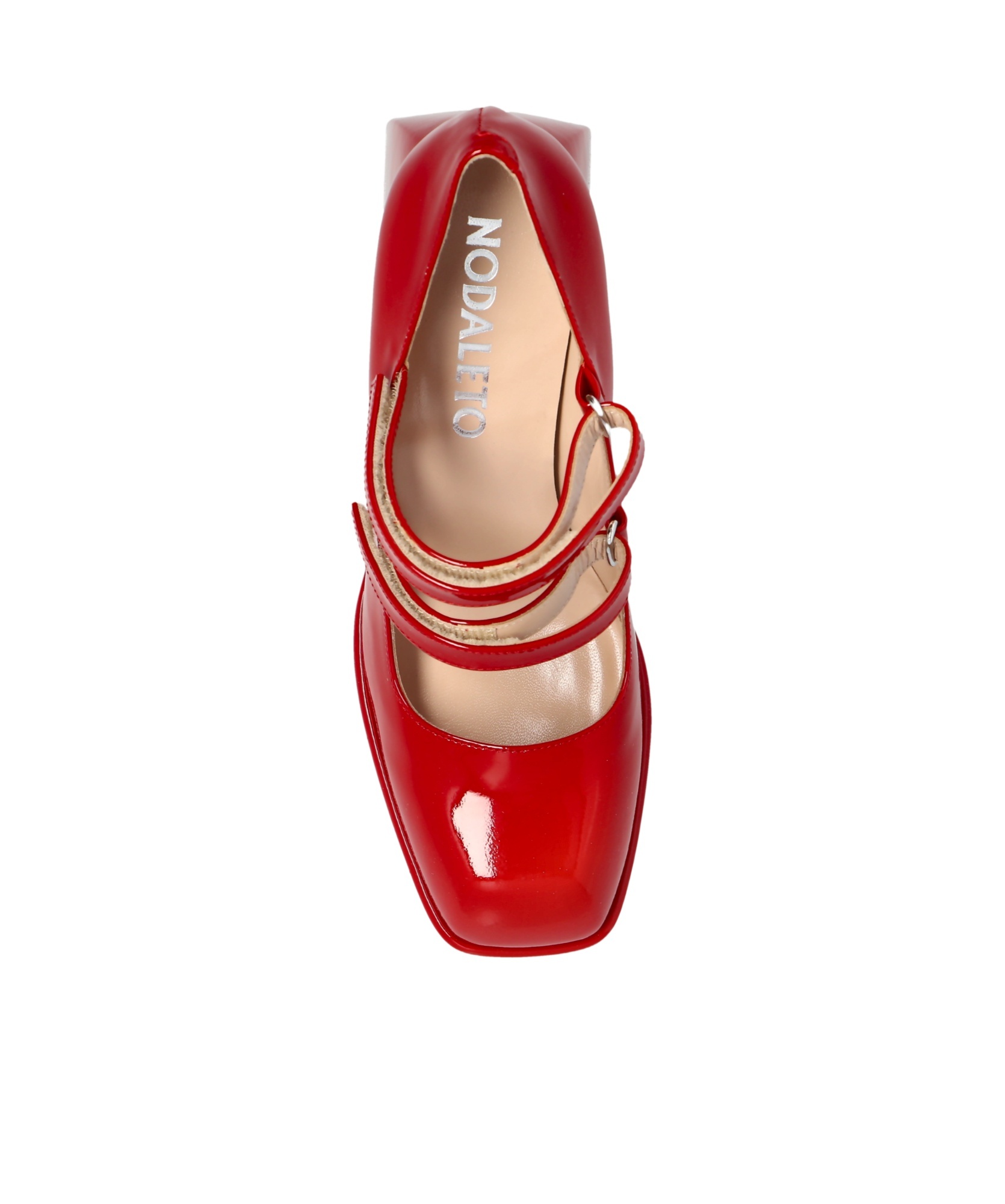 Nodaleto Square Toe High Heels In Red