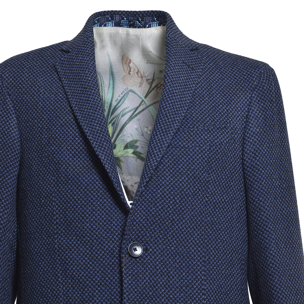 Etro Single-breasted Long-sleeved Jacket In Black