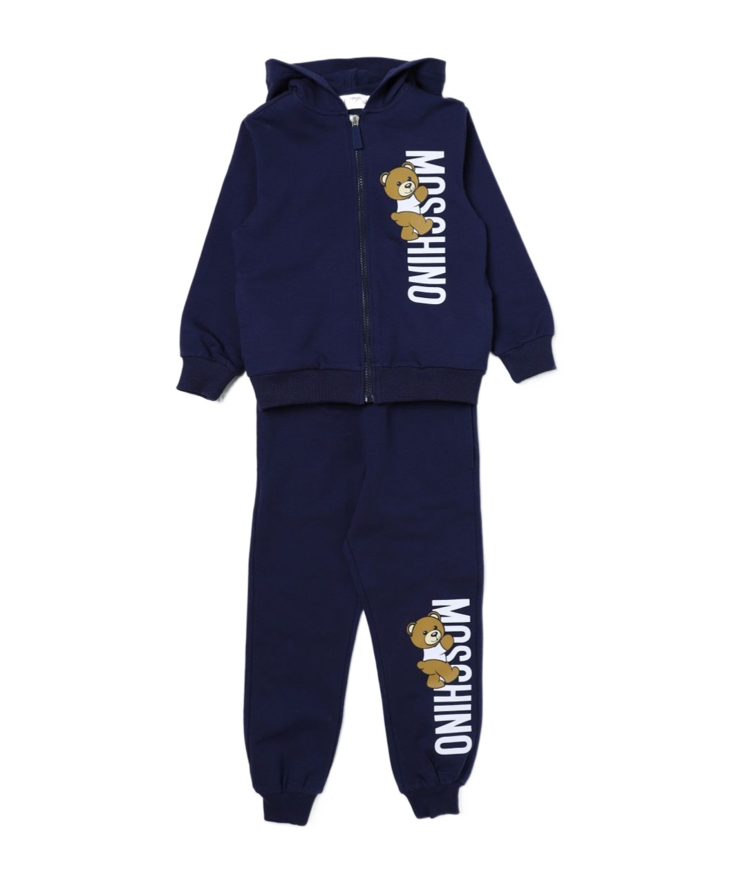 Moschino Teddy Bear Logo-print Tracksuit In Black