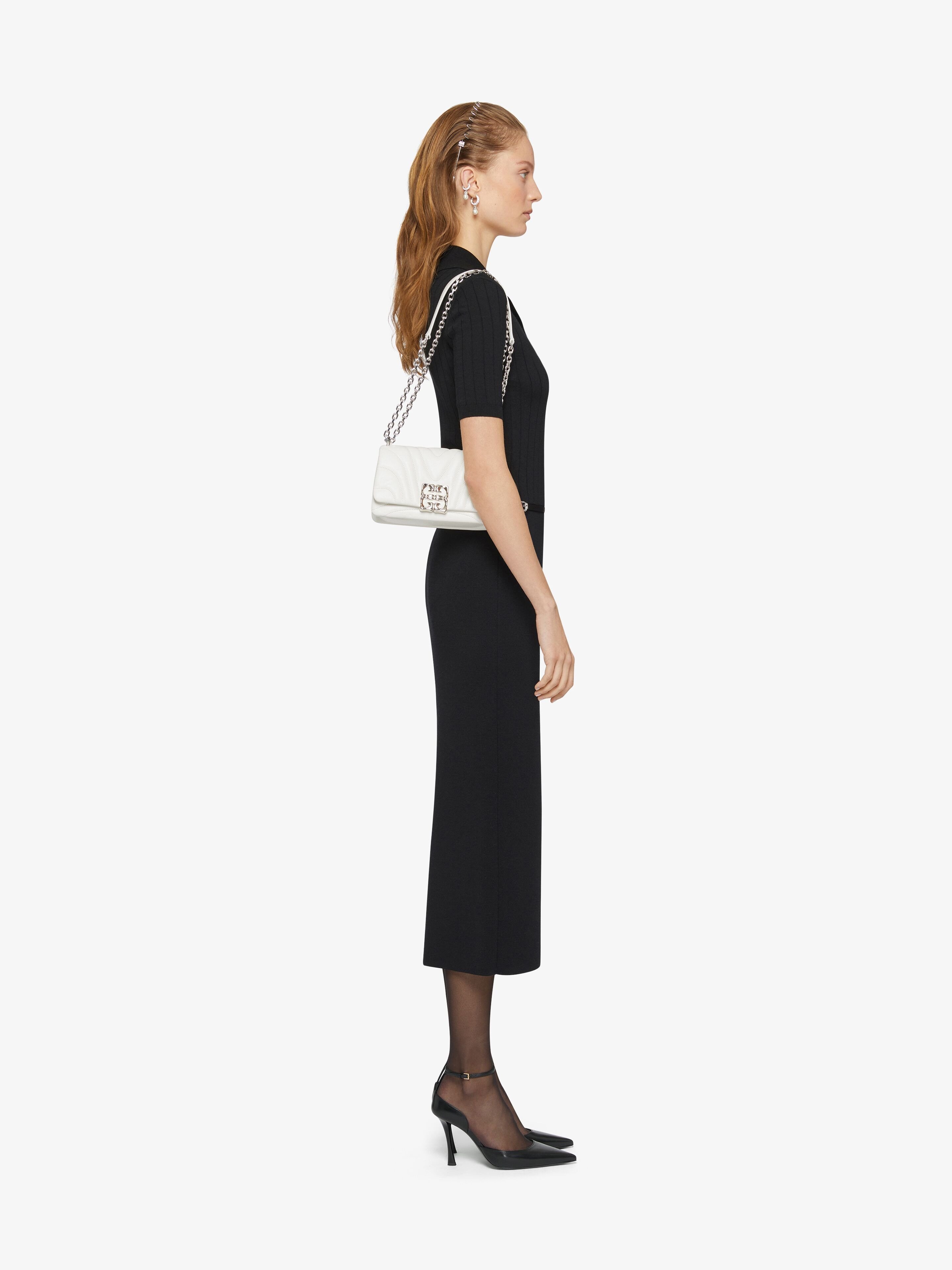 Givenchy Sac 4g Soft Petit Modèle En Cuir Matelassé In White