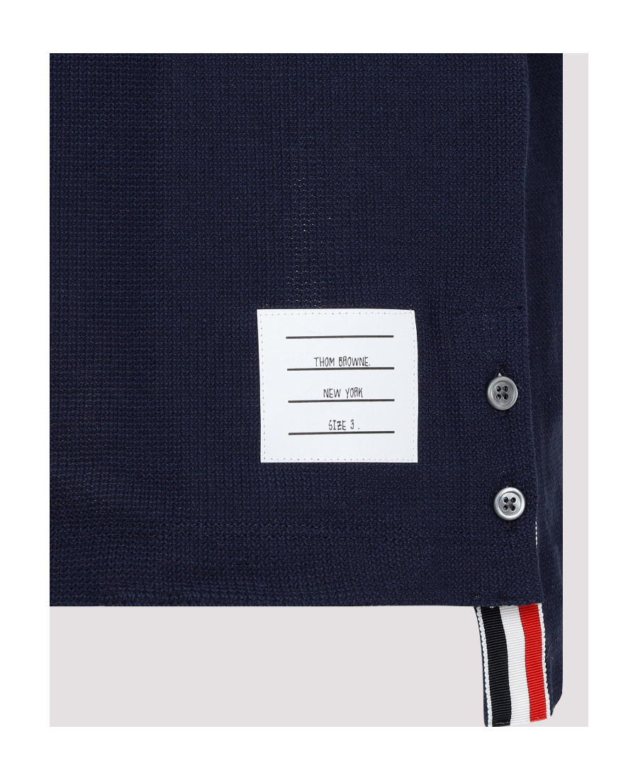 Thom Browne Crewneck Short Sleeves With Rwb Stripe Detail On Sleeves In Black