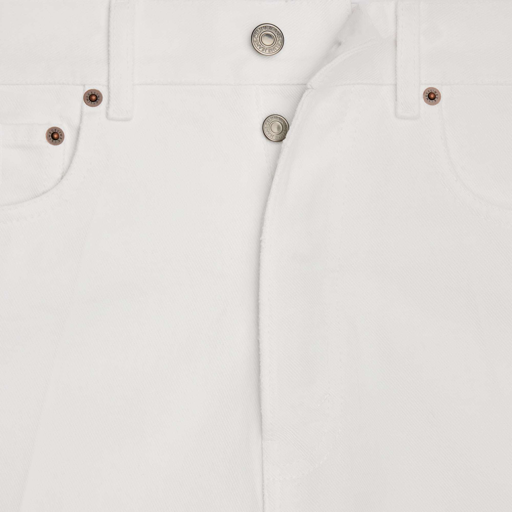 Celine Boyfriend Jeans 001 In Cotton Denim In White