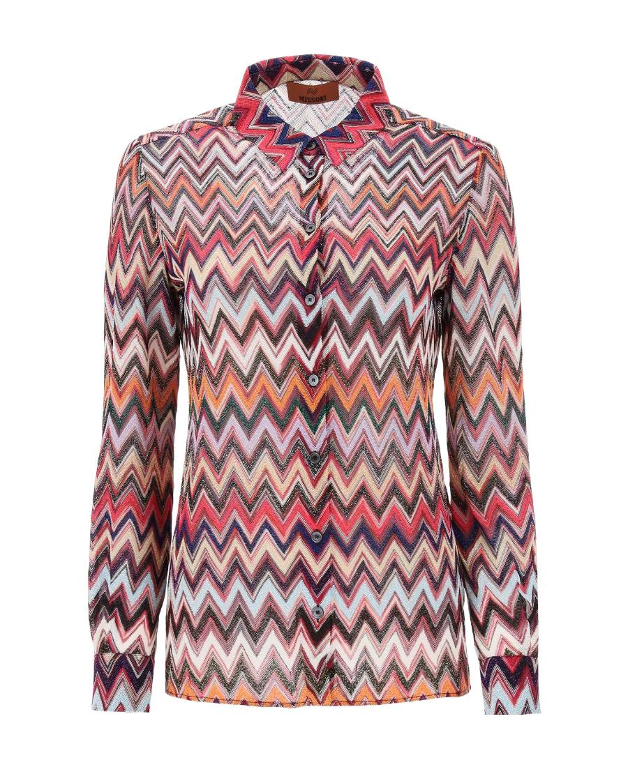 Missoni Zigzag-pattern Long-sleeved Shirt In Multicolor