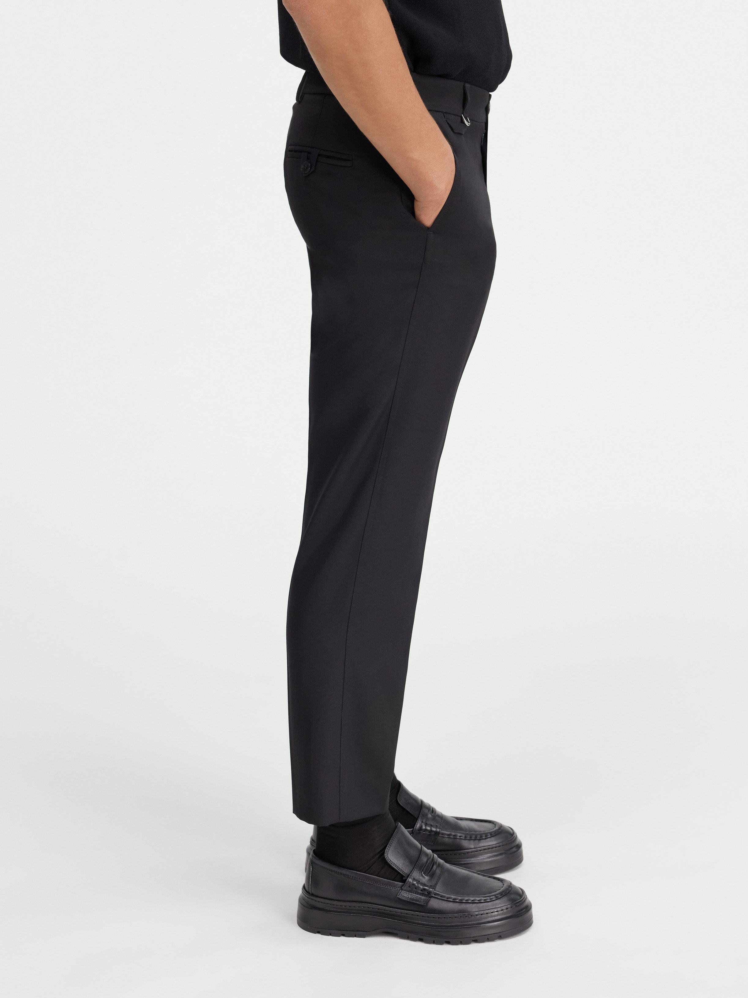 Jacquemus Belt Ring Casual Pants In Black