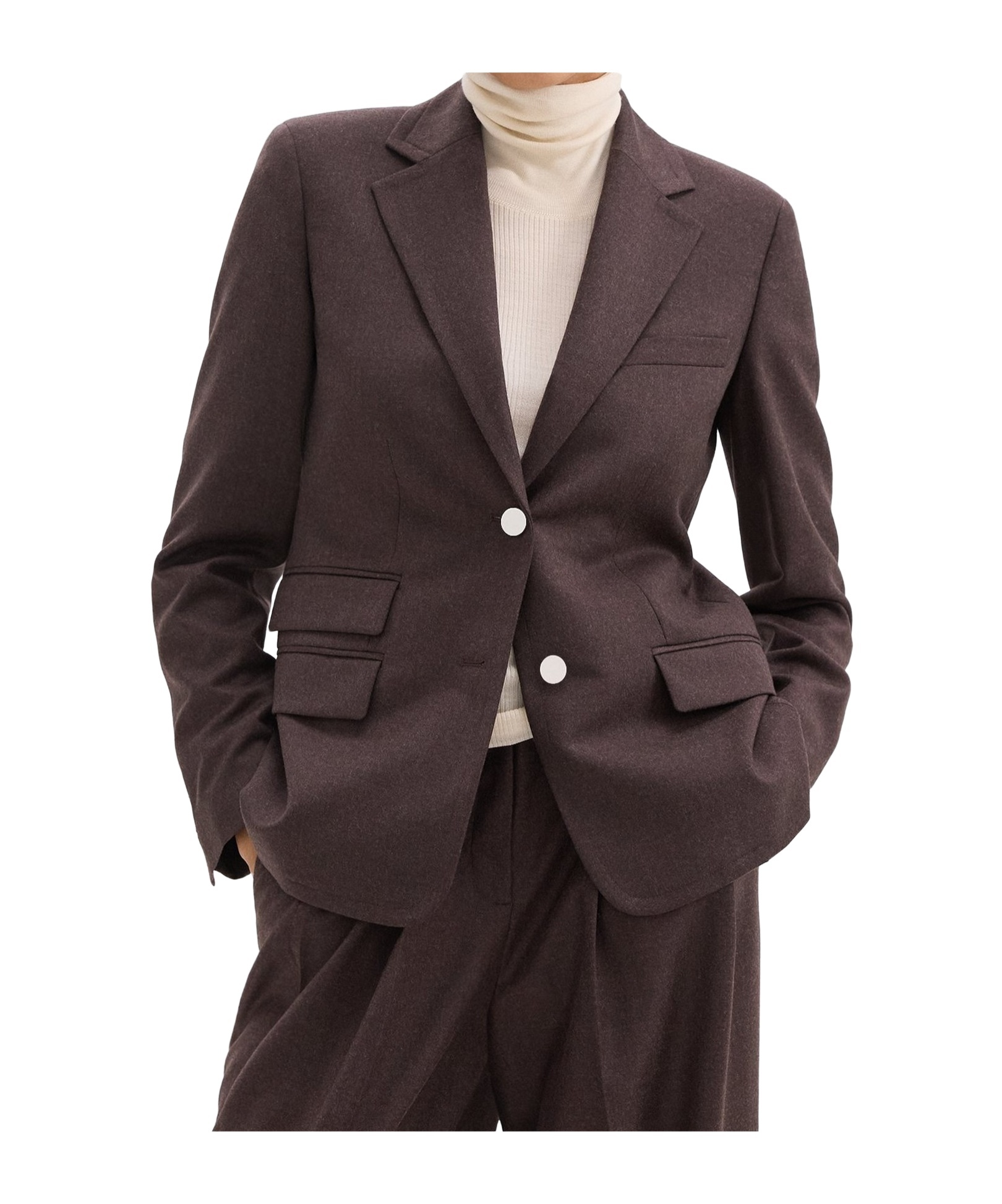 Theory Long-sleeved Suit Coat In Black