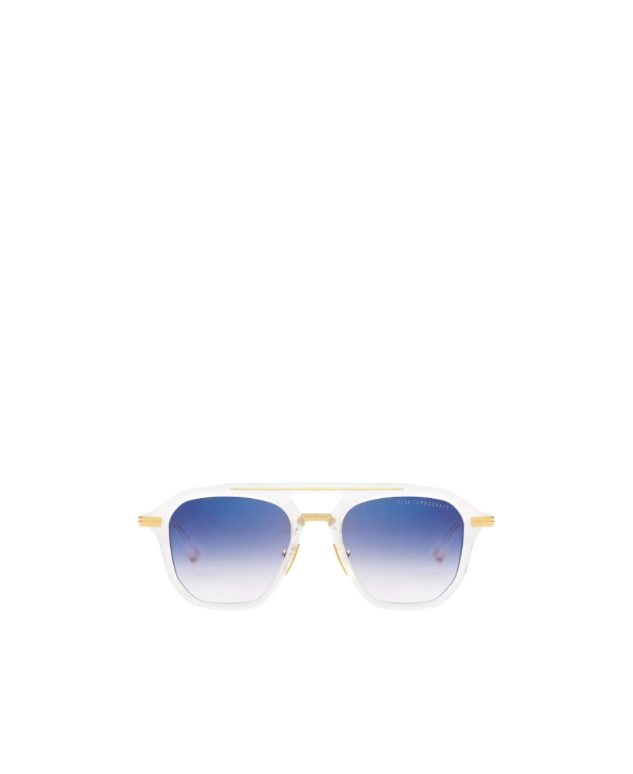 Dita Eyewear Geometric Frame Sunglasses In White