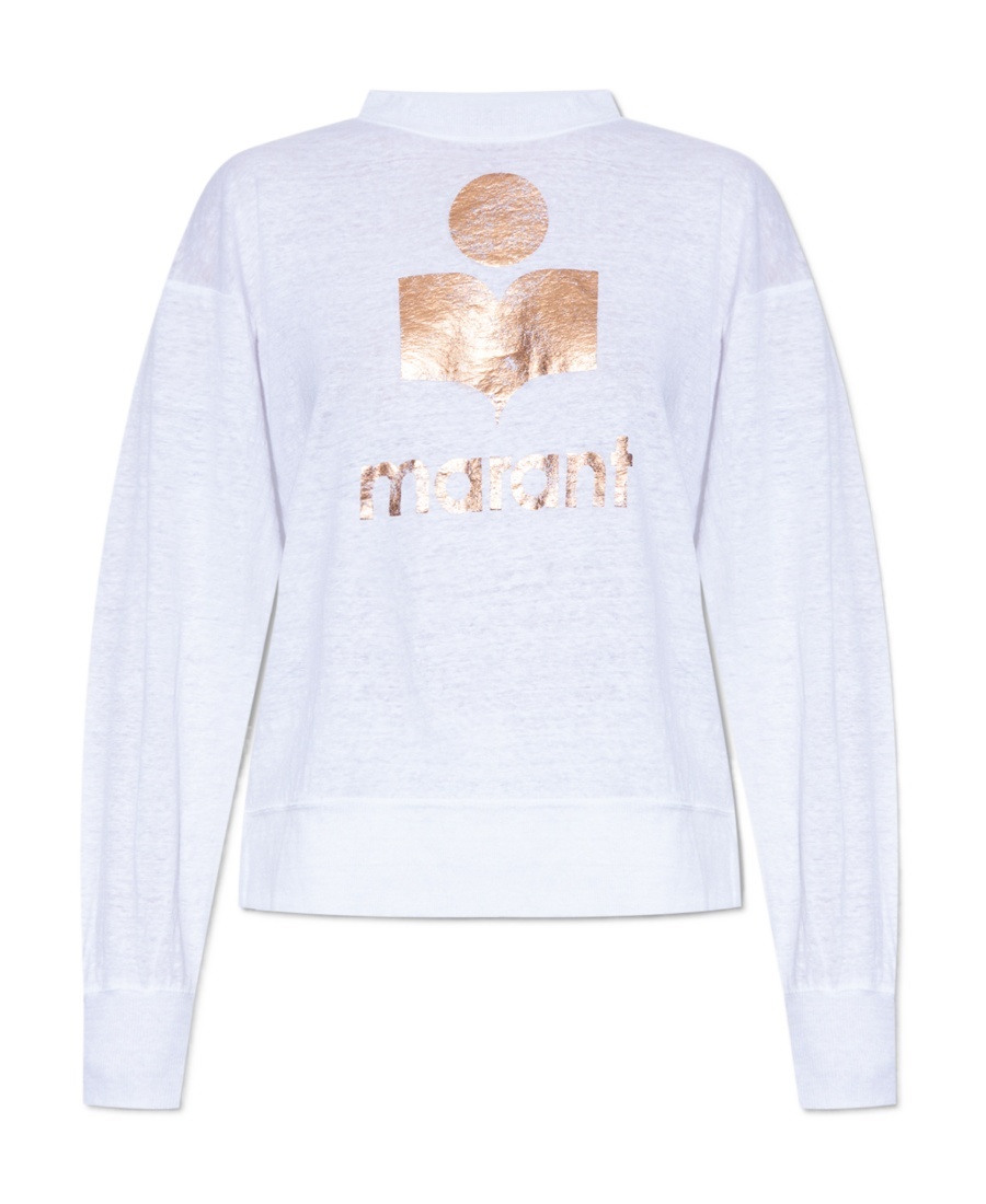 ISABEL MARANT ÉTOILE ROUND-COLLAR LONG-SLEEVE HOODIE