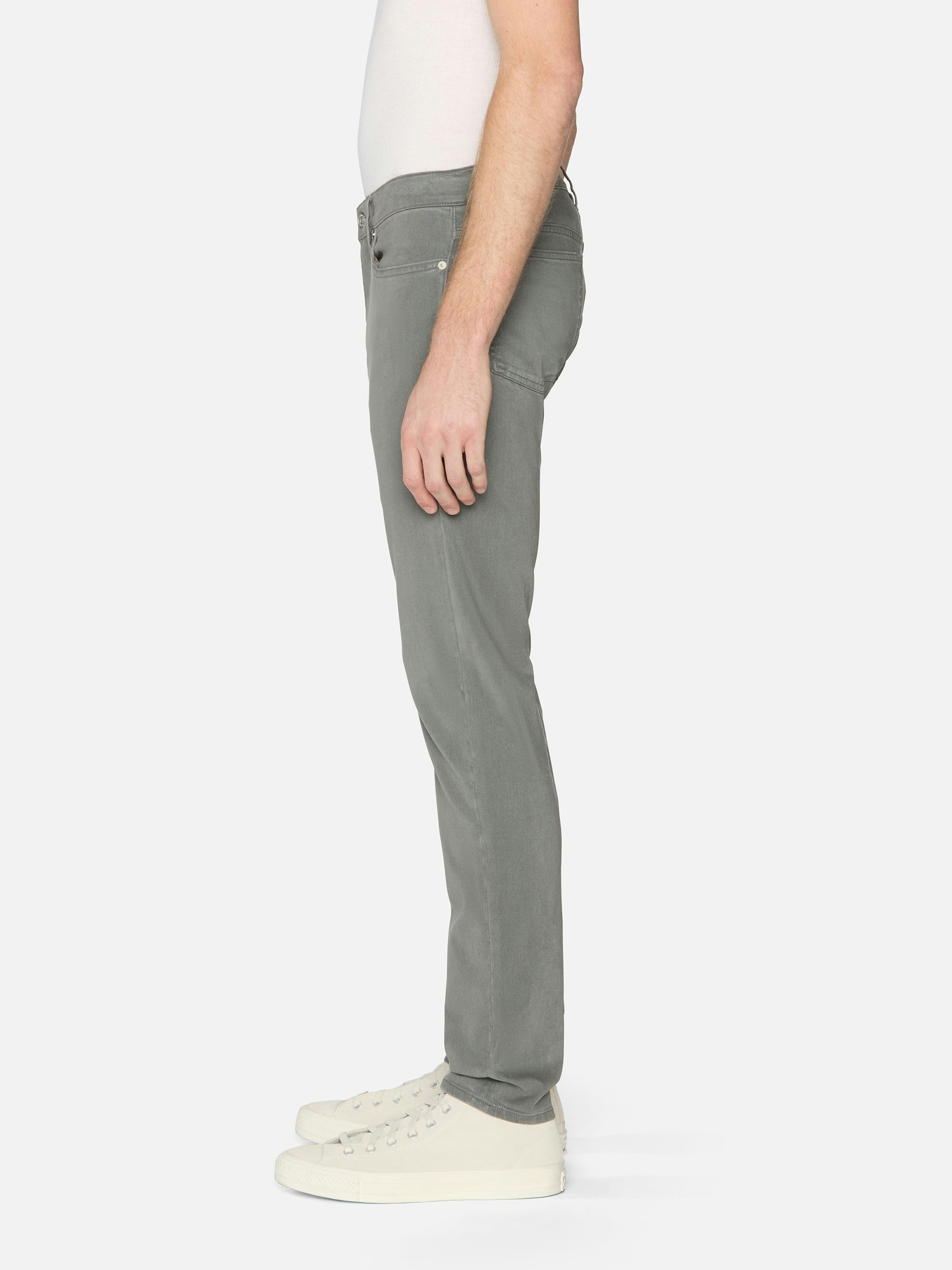 Frame Mid-rise Straight-leg Jeans In Gray