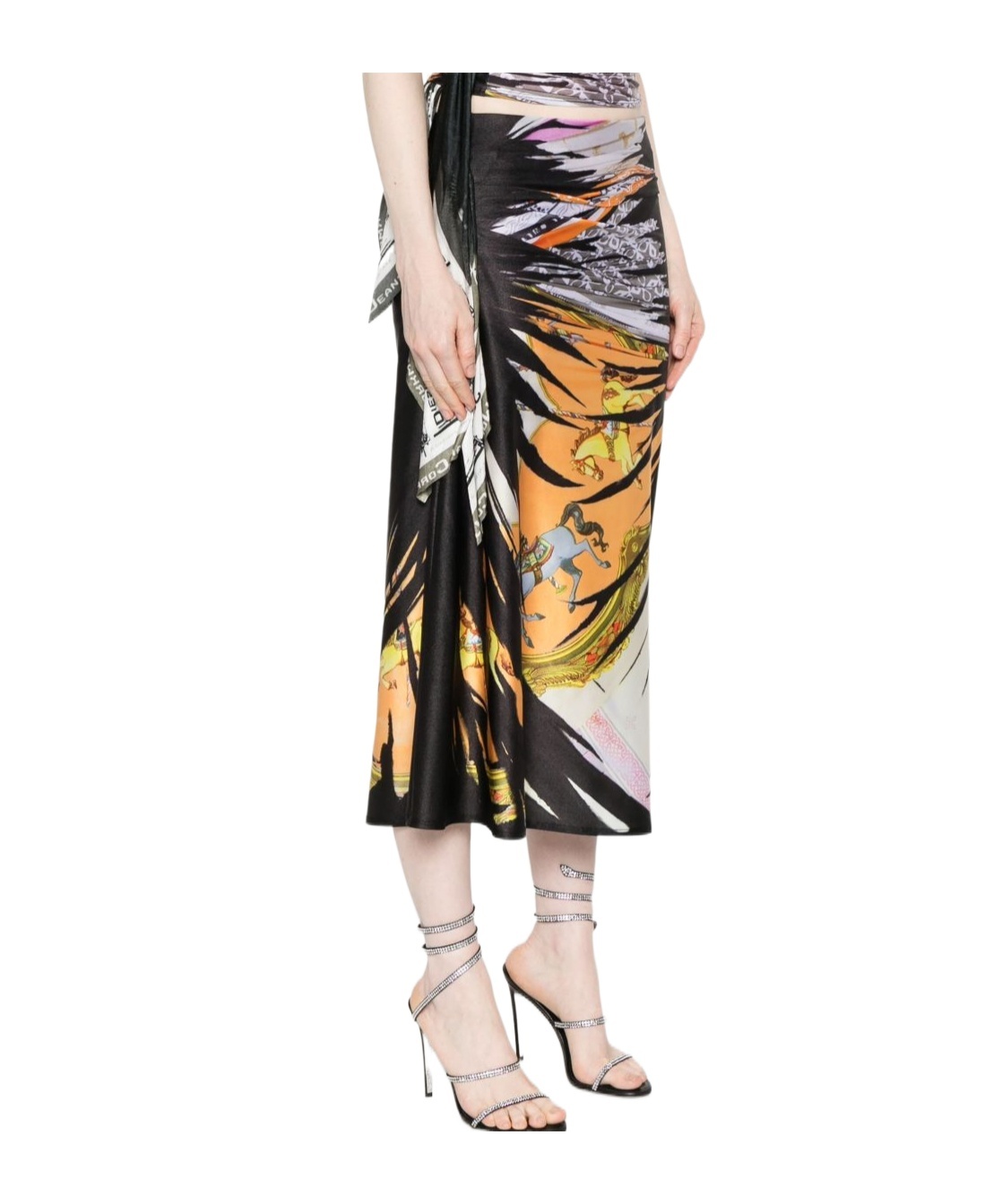 Shop Diesel O-pary Midi Skirt In Black
