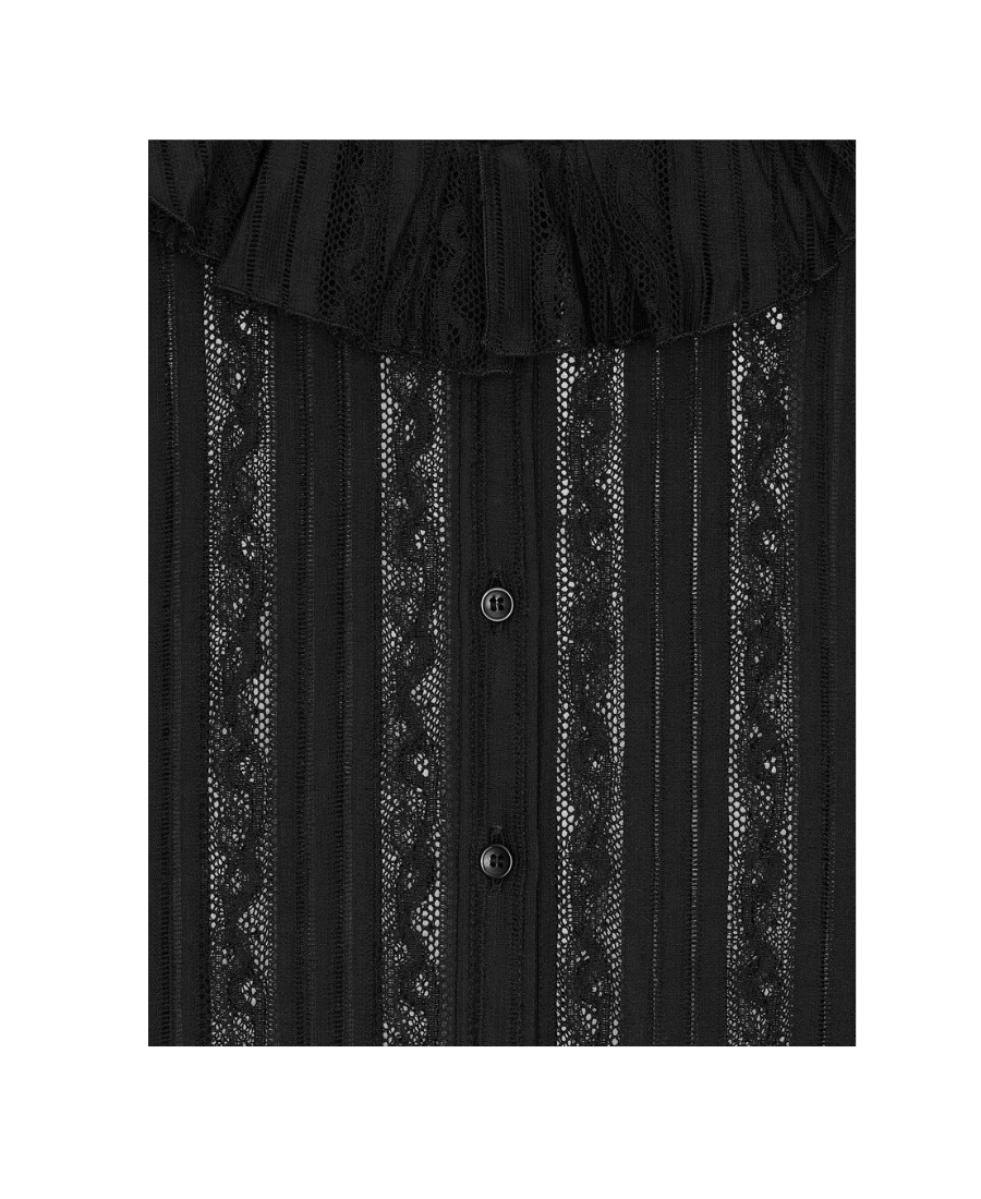 SAINT LAURENT SAINT LAURENT LONG-SLEEVED LACE SHIRT