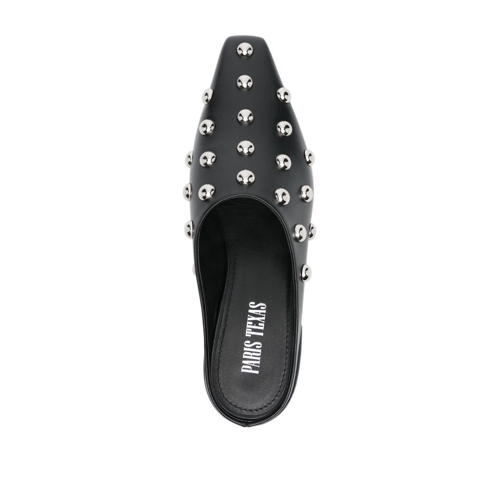 Paris Texas Studded Pointed Toe Mule In Black