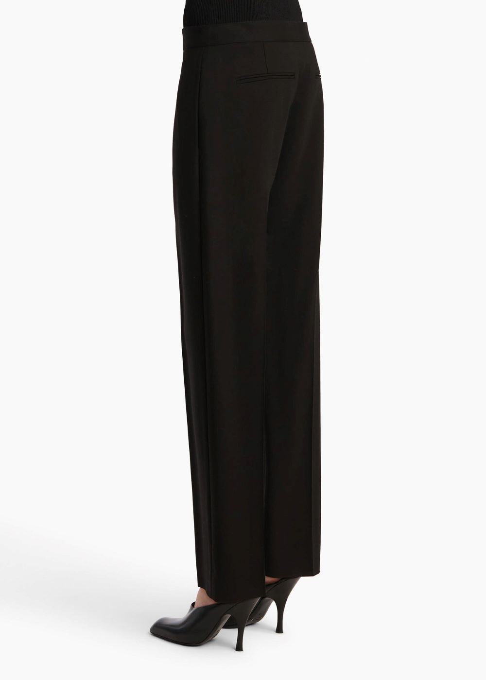 Khaite Callen Wool Track Pants In Black