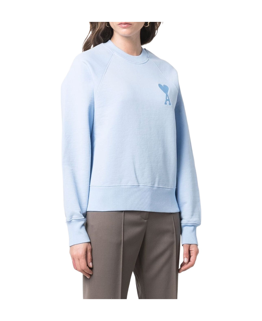 Ami Alexandre Mattiussi Blue Ami De Cœur Sweatshirt In Blue