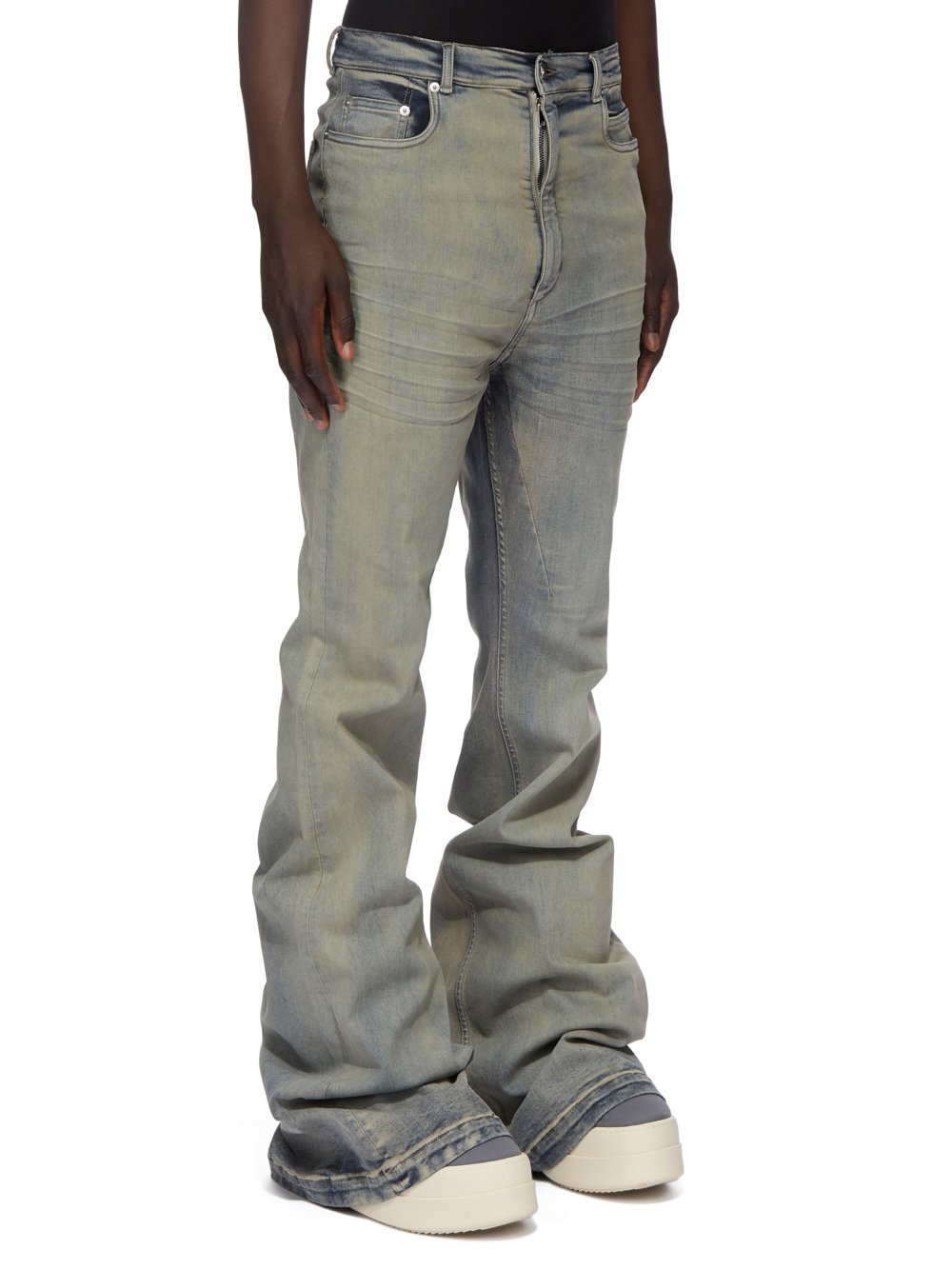 Rick Owens Drkshdw Bolan Bootcut Stretch Denim Jeans In Gray