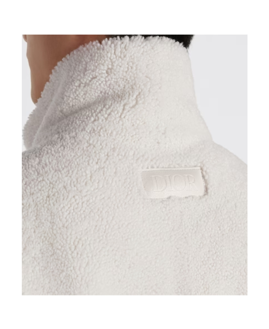 Dior Stitching Leisure Jacket With Vertical Collar In Nude