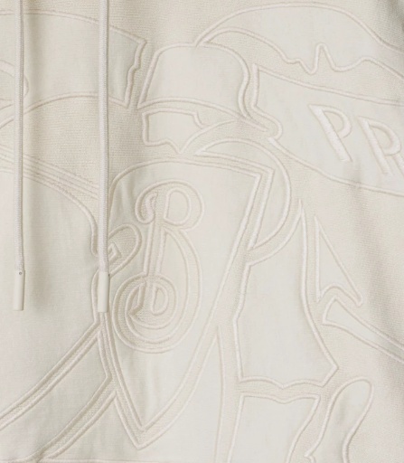 Burberry Sand Cotton Blend Sweatshirt In White