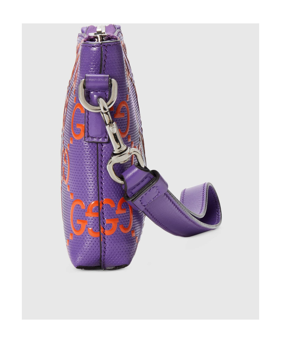 Shop Gucci Printed Embossed Small Shoulder Bag