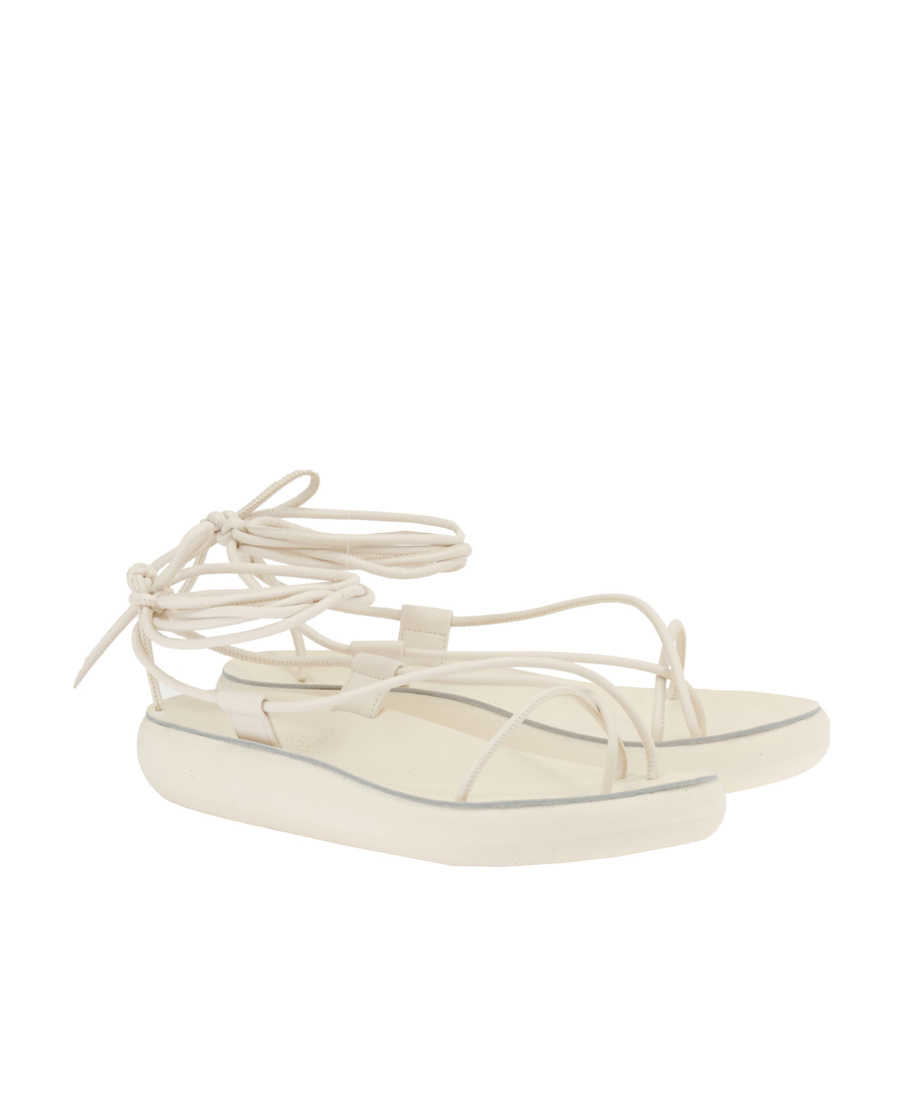 Ancient Greek Sandals Tie Flat Sandals In White