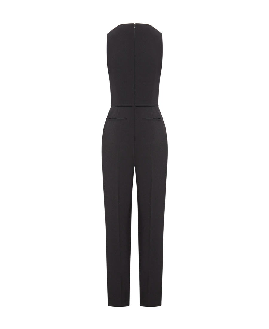 Red Valentino Redvalentino V-neck Sleeveless Jumpsuit In Black