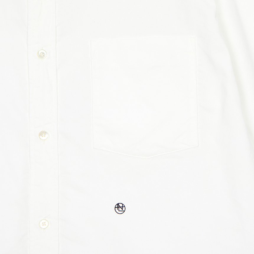 Nanamica Logo-embroidered Short-sleeved Shirt In White