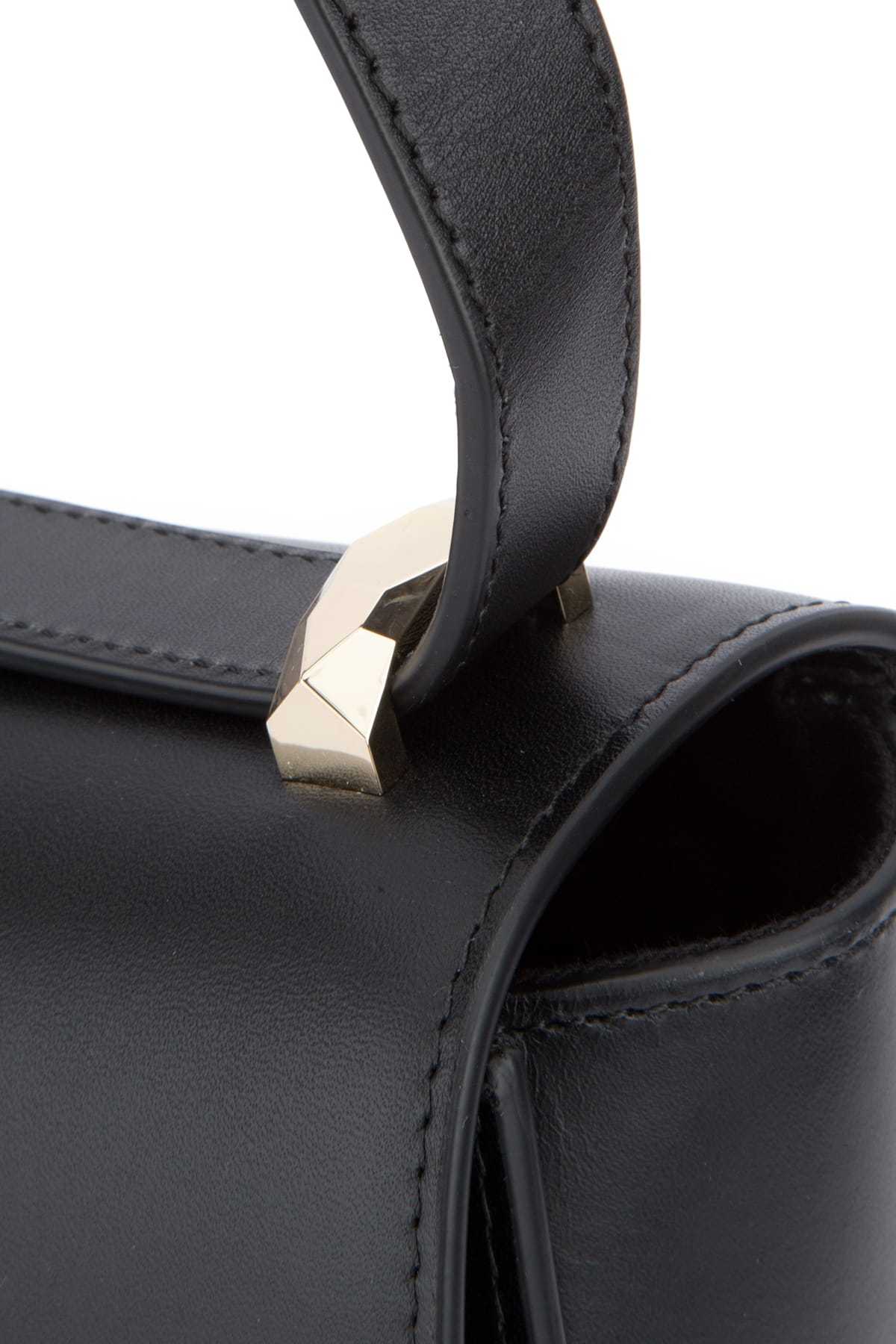 Apc Black Leather Demi Lune Shoulder Bag In Black