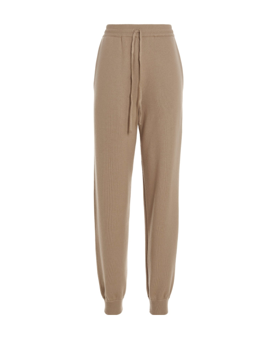 Prada Drawstring Logo Jogging Pants In Nude
