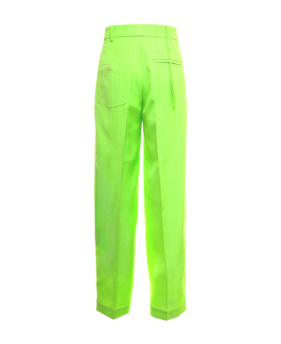 Jacquemus Le Pantalon Mela Wide-leg Trousers In Green