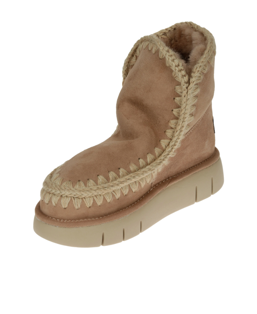 MOU LOGO PATCH ROUND HEAD SHORT BOOTS